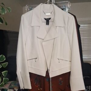 White House Black Market Wite Cream Blazer